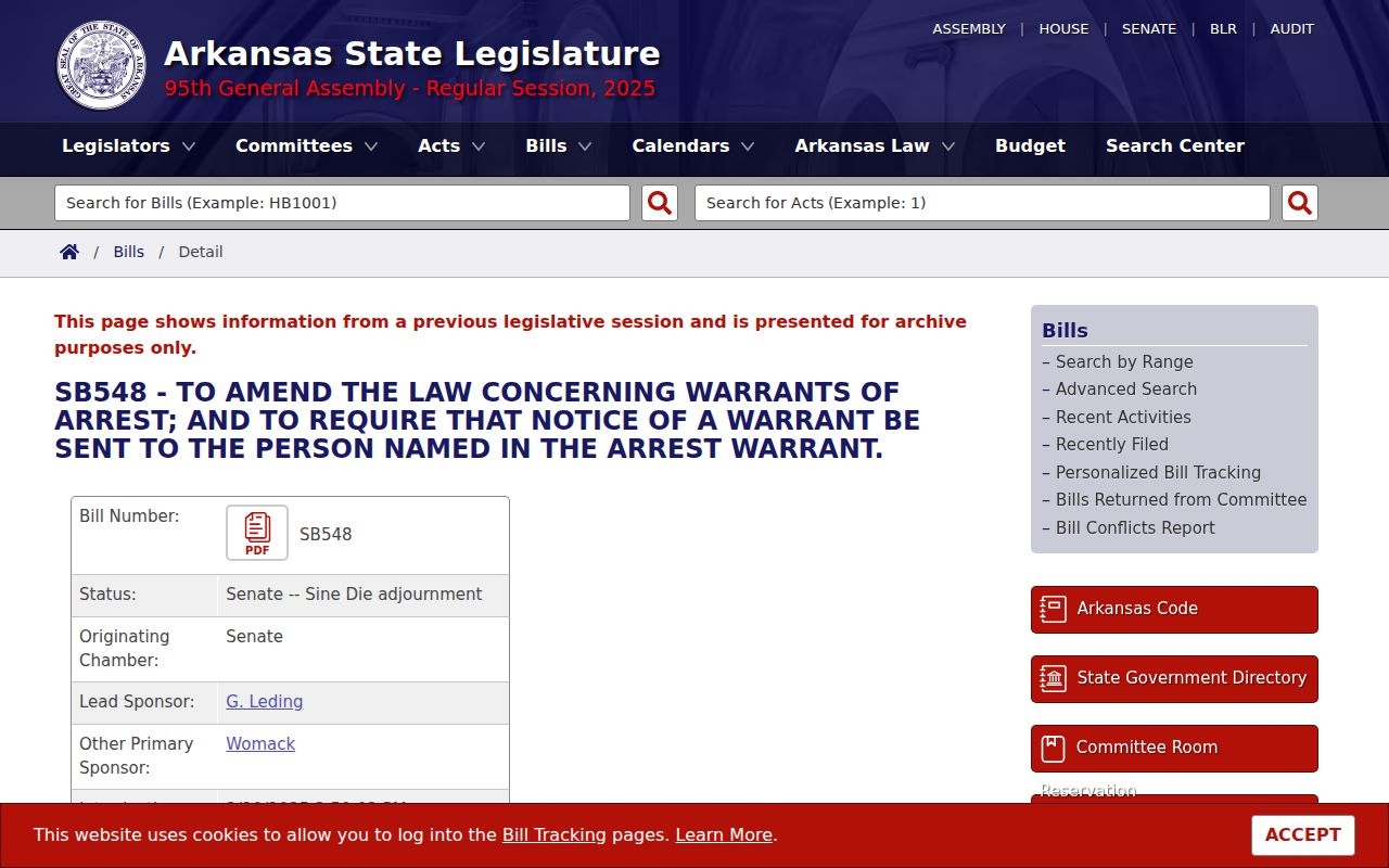Pike County municipal warrant Arkansas policy source